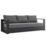 Tahoe Outdoor Aluminum Sofa in Gray Charcoal