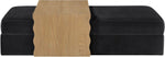 Woodra Velvet Coffee Table / Ottoman in Black