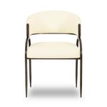 Tatum Vegan Leather Dining Chair in Cream