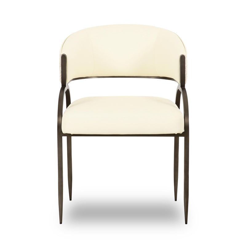 Tatum Vegan Leather Dining Chair in Cream