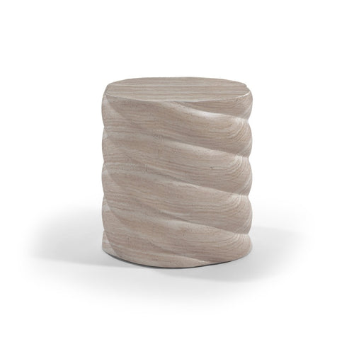Marmet Concrete End Table in Travertine