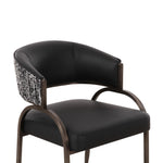 Tatum Vegan Leather Dining Chair in Black