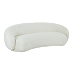 Kendall 90" Velvet Sofa in Cream Textured Chenille