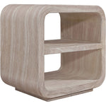 Calix Concrete End Table in Travertine