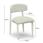 Annika Textured Outdoor Dining Side Chair in Cream