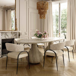 Tatum Vegan Leather Dining Chair in Cream