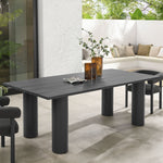 Nautica Outdoor 87" Rectangular Aluminum Dining Table in Graphite