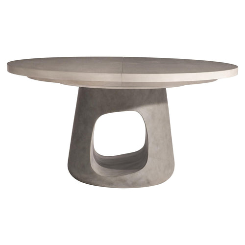 Sereno 60" Round Faux Stone Base Dining Table with Leaf