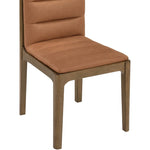 Ellis Vegan Leather Dining Chair in Cognac