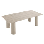 Nautica Outdoor 87" Rectangular Aluminum Dining Table in Taupe