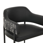 Sezanne Vegan Leather Dining Chair in Black