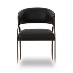 Tatum Vegan Leather Dining Chair in Black