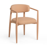 Annika Textured Outdoor Dining Arm Chair in Peach