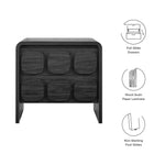 Toscana 2-Drawer Nightstand in Black