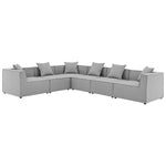 Saybrook Outdoor 6-Piece Sectional Sofa in Gray