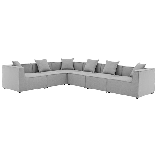 Saybrook Outdoor 6-Piece Sectional Sofa in Gray