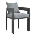 Tahoe Outdoor Aluminum Dining Chair in Gray Gray