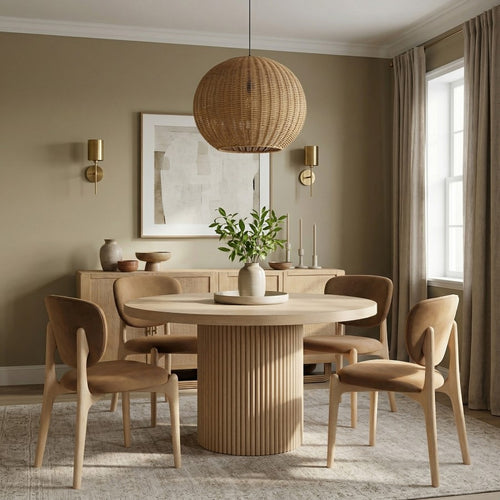 Velora Velvet Dining Chair in Saddle