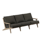 Saratoga Outdoor Teak Sofa in Flint Gray