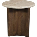 Pietra Travertine End Table in Brown