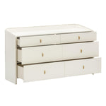 Collins 56" 6-Drawer Dresser in Cream