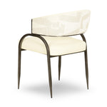 Tatum Vegan Leather and Jacquard Dining Chair in Default