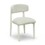 Annika Textured Outdoor Dining Side Chair in Cream