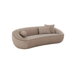 Jenny 98.5" Faux Mohair Sofa in Taupe