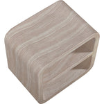 Calix Concrete End Table in Travertine