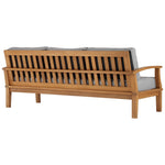 Marina Outdoor Teak Sofa in Natural Gray