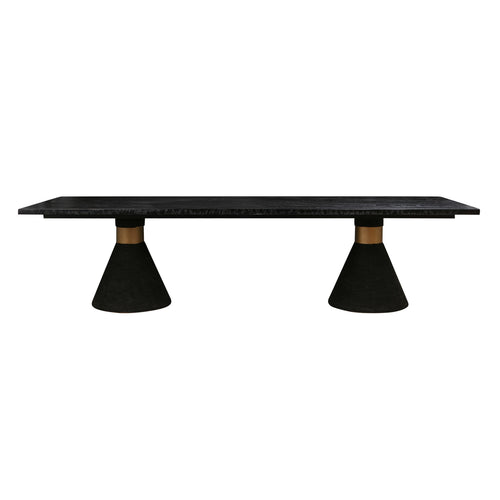Rishi 120" Rope Rectangular Dining Table in Black