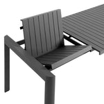 Tahoe Outdoor Aluminum Extendable Dining Table in Gray