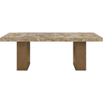 Ananda 84" Marble Dining Table in Brown