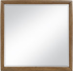 Caswell Oak Framed Mirror in Brown