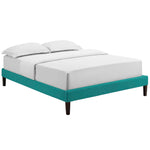 Tessie King Fabric Bed Frame in Teal