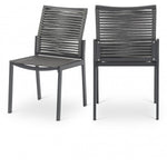 Maldives Mesh and Rope Outdoor Dining Chair in Grey