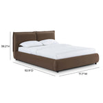 Mel Faux Mohair Velvet King Bed in Brown