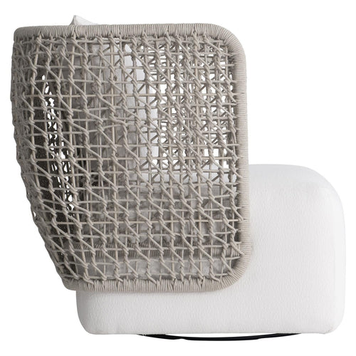 Lomani Woven Rope Outdoor Swivel Chair