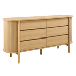 Cadence 6-Drawer Curved Dresser in Oak
