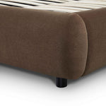 Mel Faux Mohair Velvet King Bed in Brown