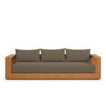 Tahoe Outdoor Acacia Wood Sofa in Natural Cocoa