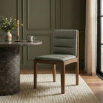 Ellis Vegan Leather Dining Chair in Green