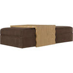 Woodra Velvet Coffee Table / Ottoman in Brown