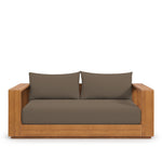 Tahoe Outdoor Acacia Wood Loveseat in Natural Cocoa