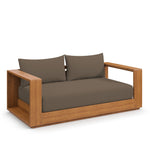 Tahoe Outdoor Acacia Wood Loveseat in Natural Cocoa
