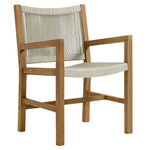 Vienna Outdoor Teak and Rope Dining Armchairs Set of 2 in Natural Natural