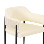 Sezanne Vegan Leather Dining Chair in Cream