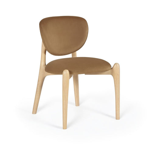 Velora Velvet Dining Chair in Saddle