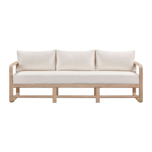 Palata 84" Outdoor Eucalyptus Sofa in Cream