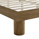 Runa King Wood Platform Bed in French Oak
